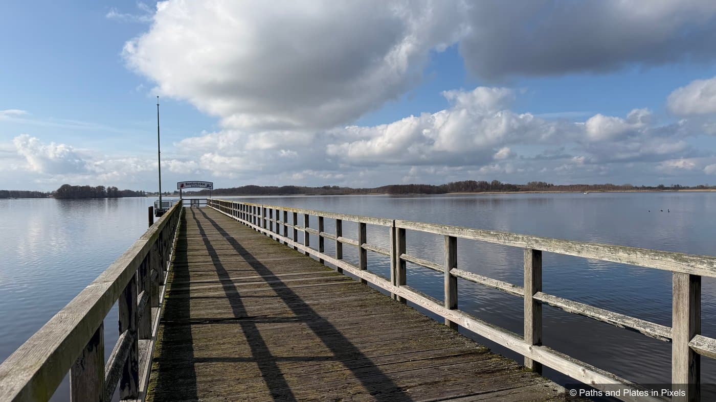 Seebrücke pier in Rechlin with views over Kleine Müritz