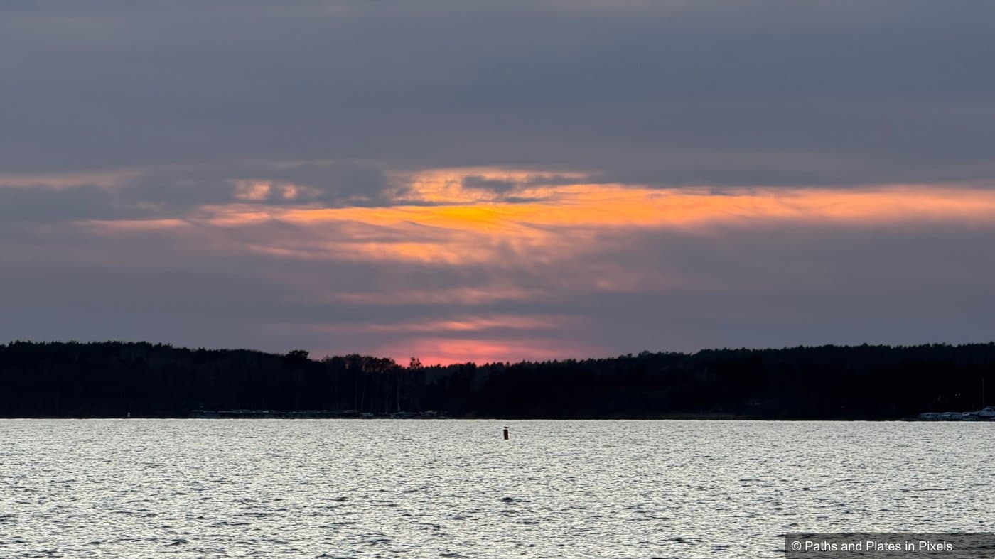 Sunset over Waren harbour