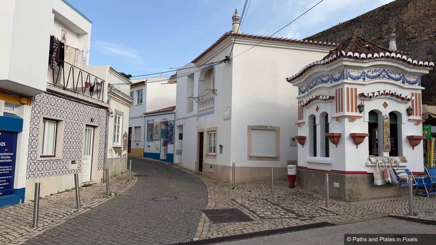 Colourful streets and buildings in the old town of Lagos, Algarve