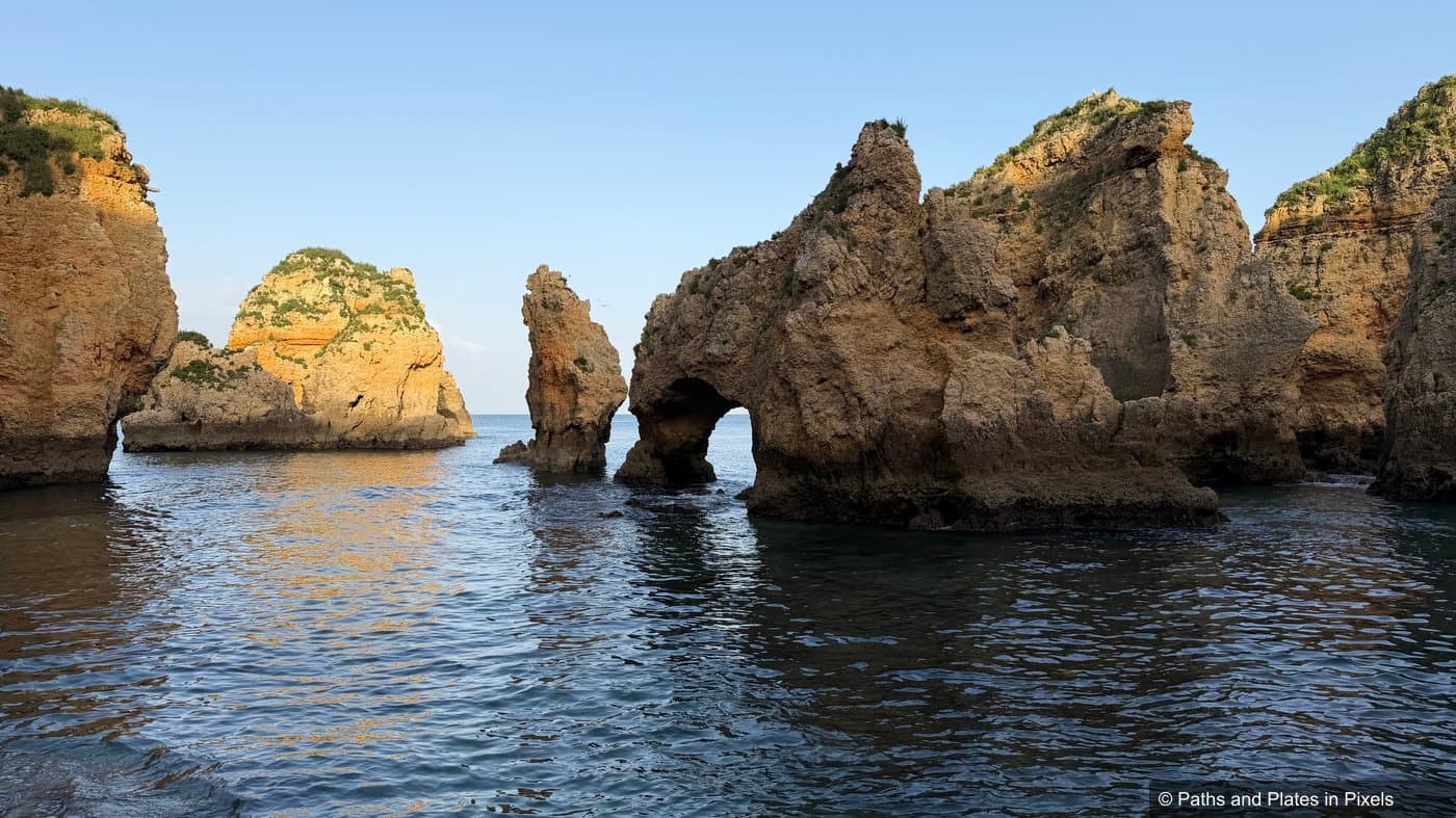 Hidden coves and sea arches at Ponta da Piedade near Lagos