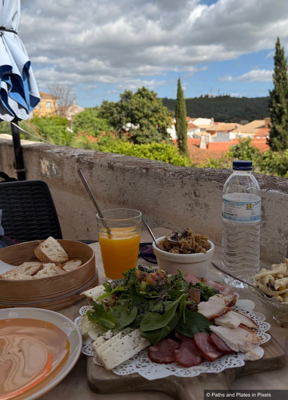 Tapas spread at Segredo dos Mouros bistro in Silves, Algarve
